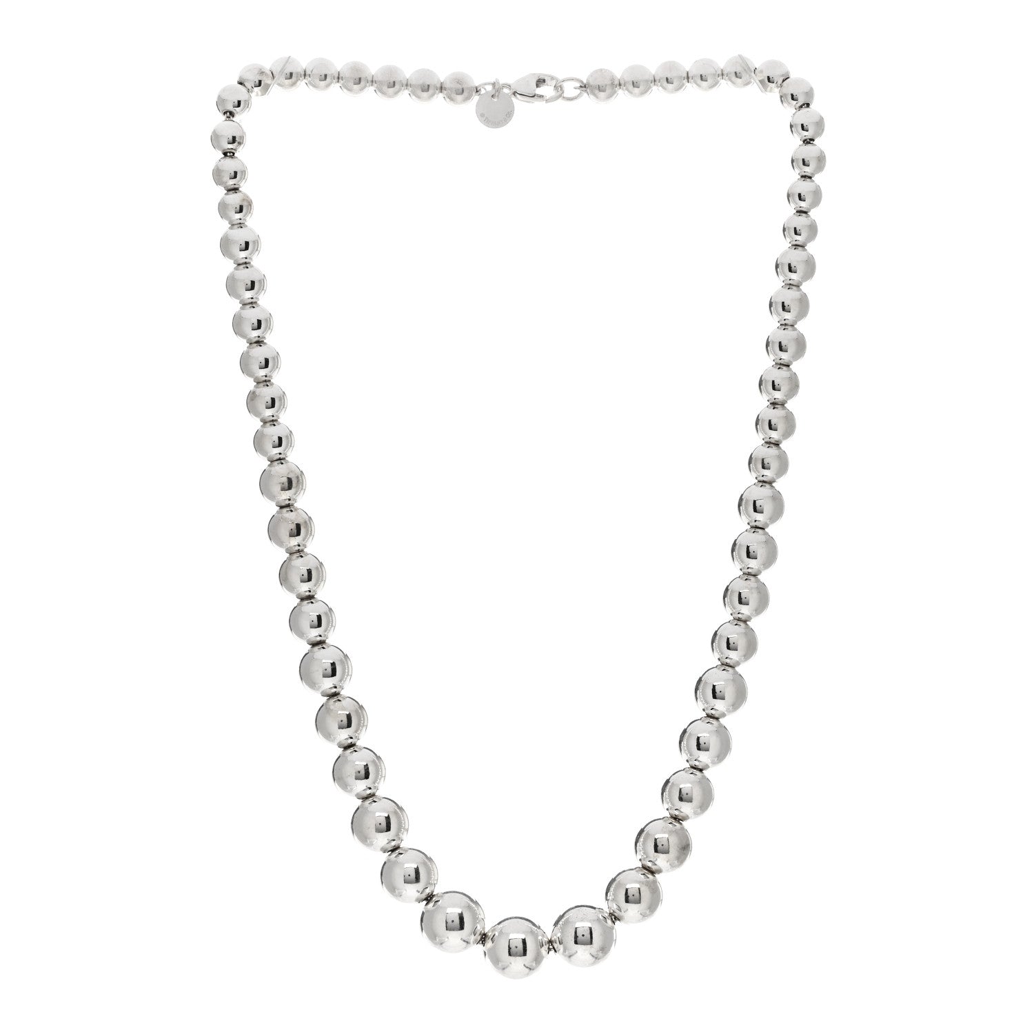 Tiffany Sterling Silver HardWear Graduated Ball Necklace 2 of 4
