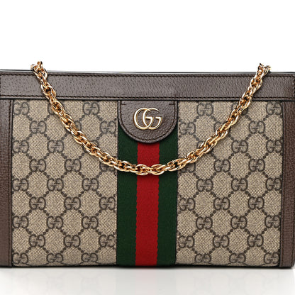 Gucci GG Supreme Monogram Web Small Ophidia Chain Shoulder Bag Brown 8 of 10