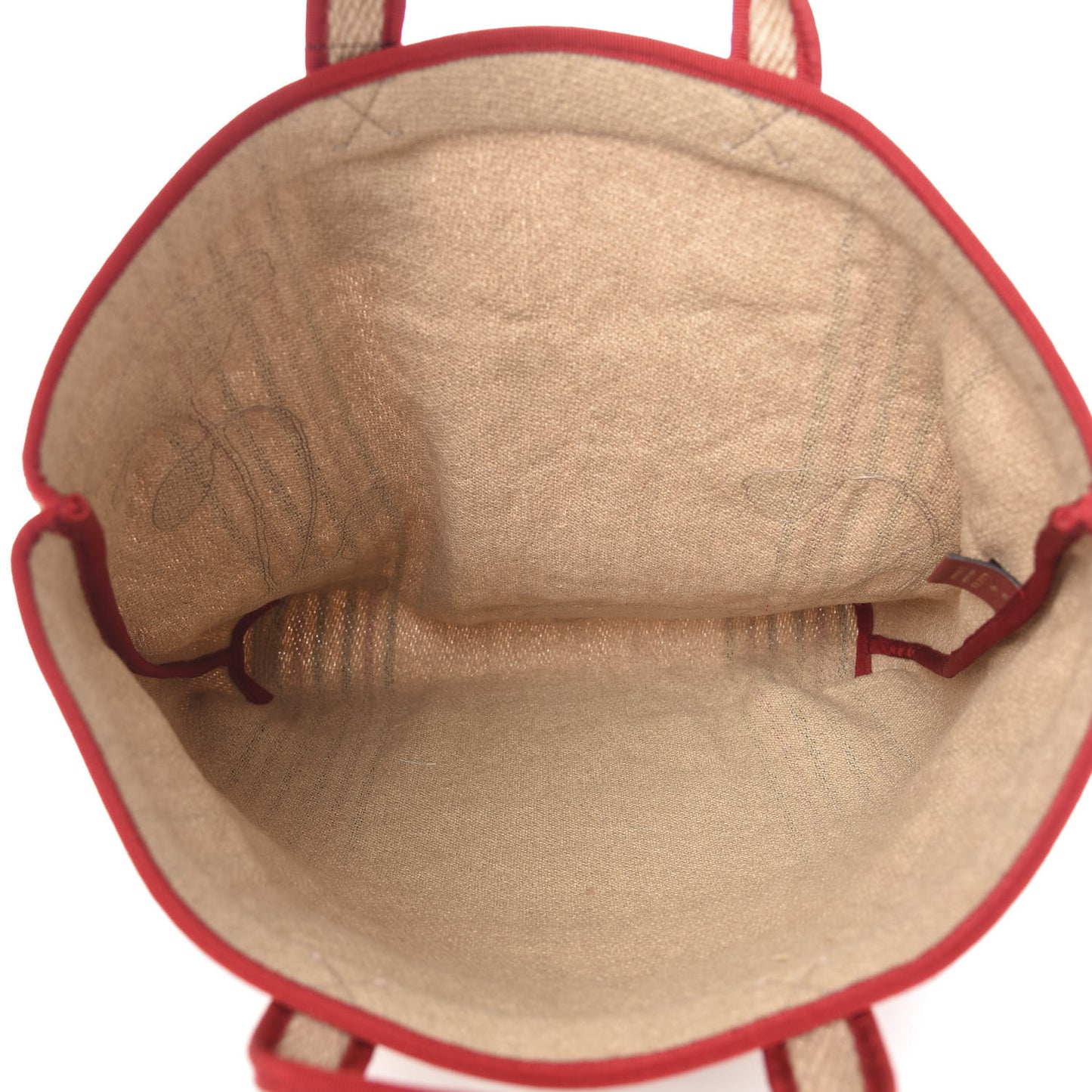 Straw Juta Printed Arles Tote Beige