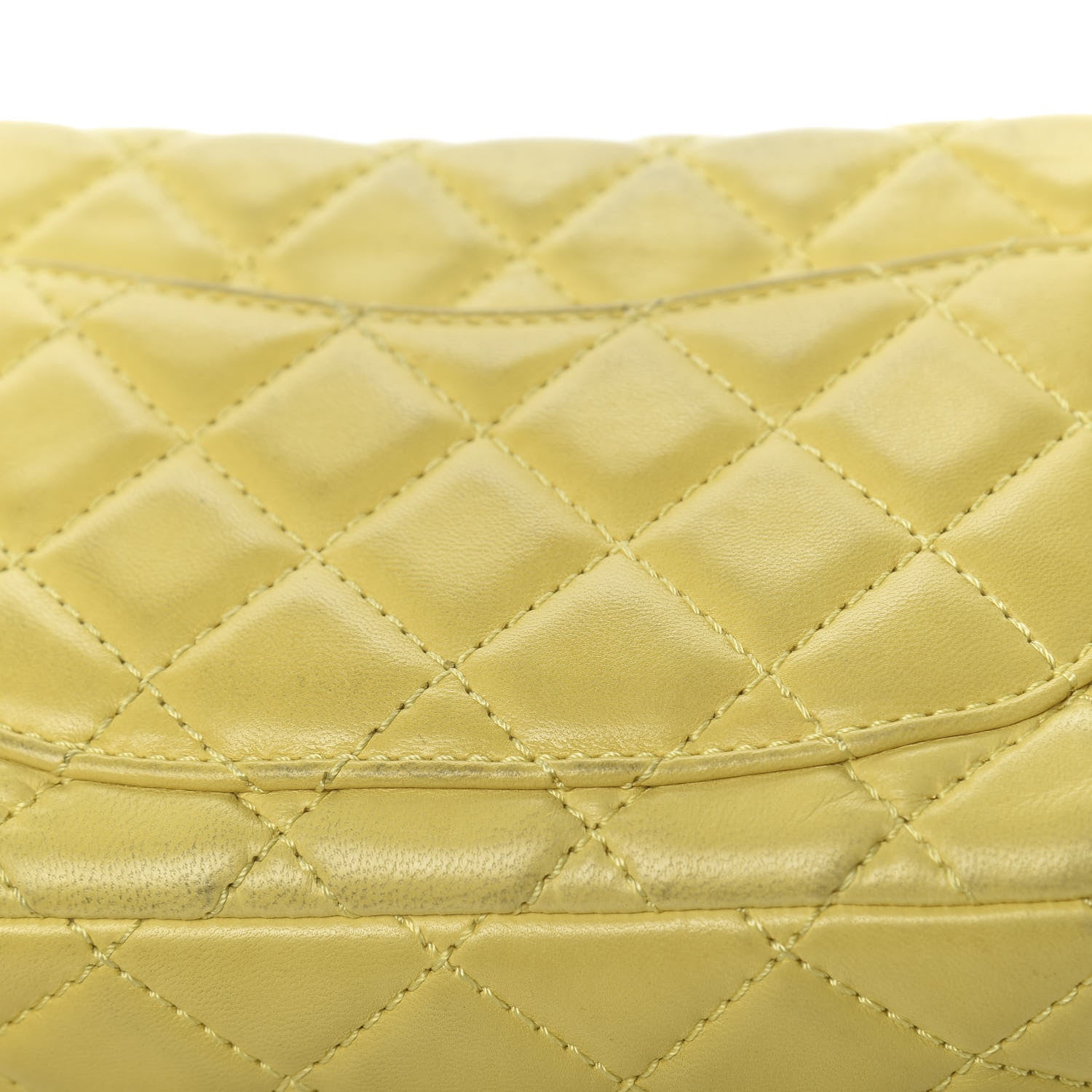 Chanel Lambskin Quilted Mini Square Flap Yellow 14 of 19