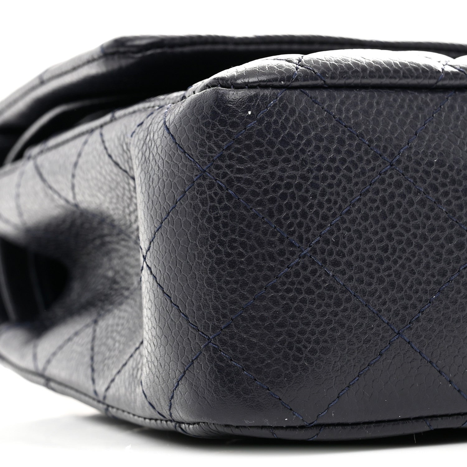 Chanel Caviar Quilted Medium Double Flap Navy 9 of 10