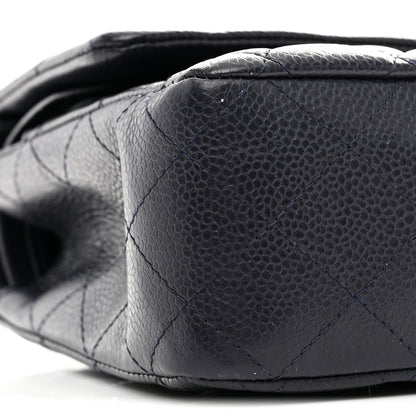 Chanel Caviar Quilted Medium Double Flap Navy 9 of 10