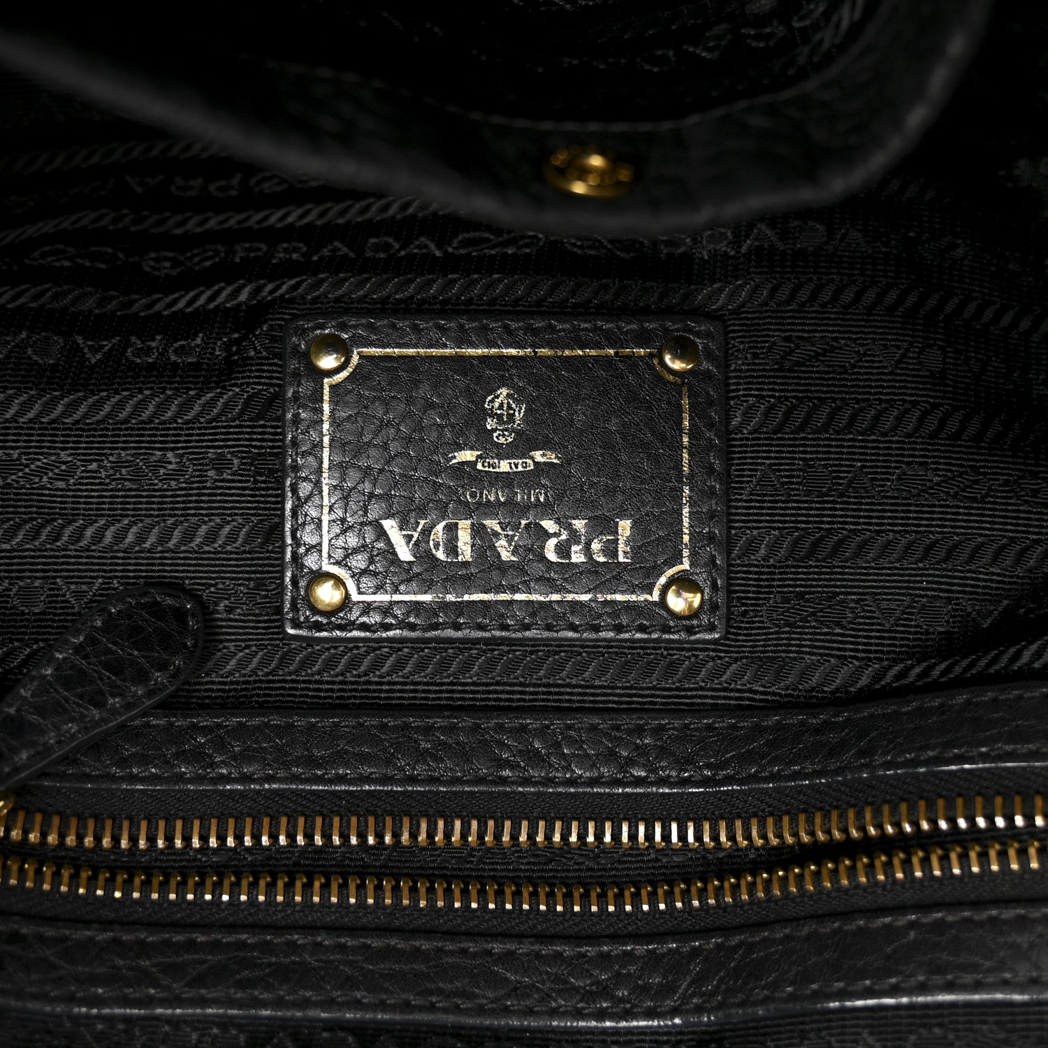 Prada Vitello Daino Shoulder Bag Black 6 of 9