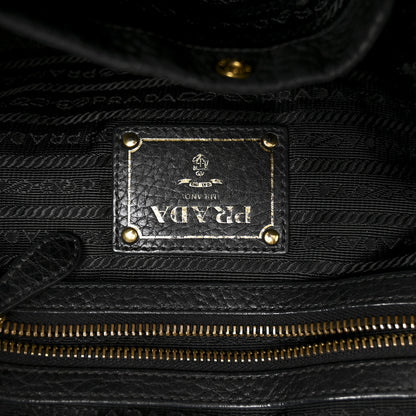 Prada Vitello Daino Shoulder Bag Black 6 of 9