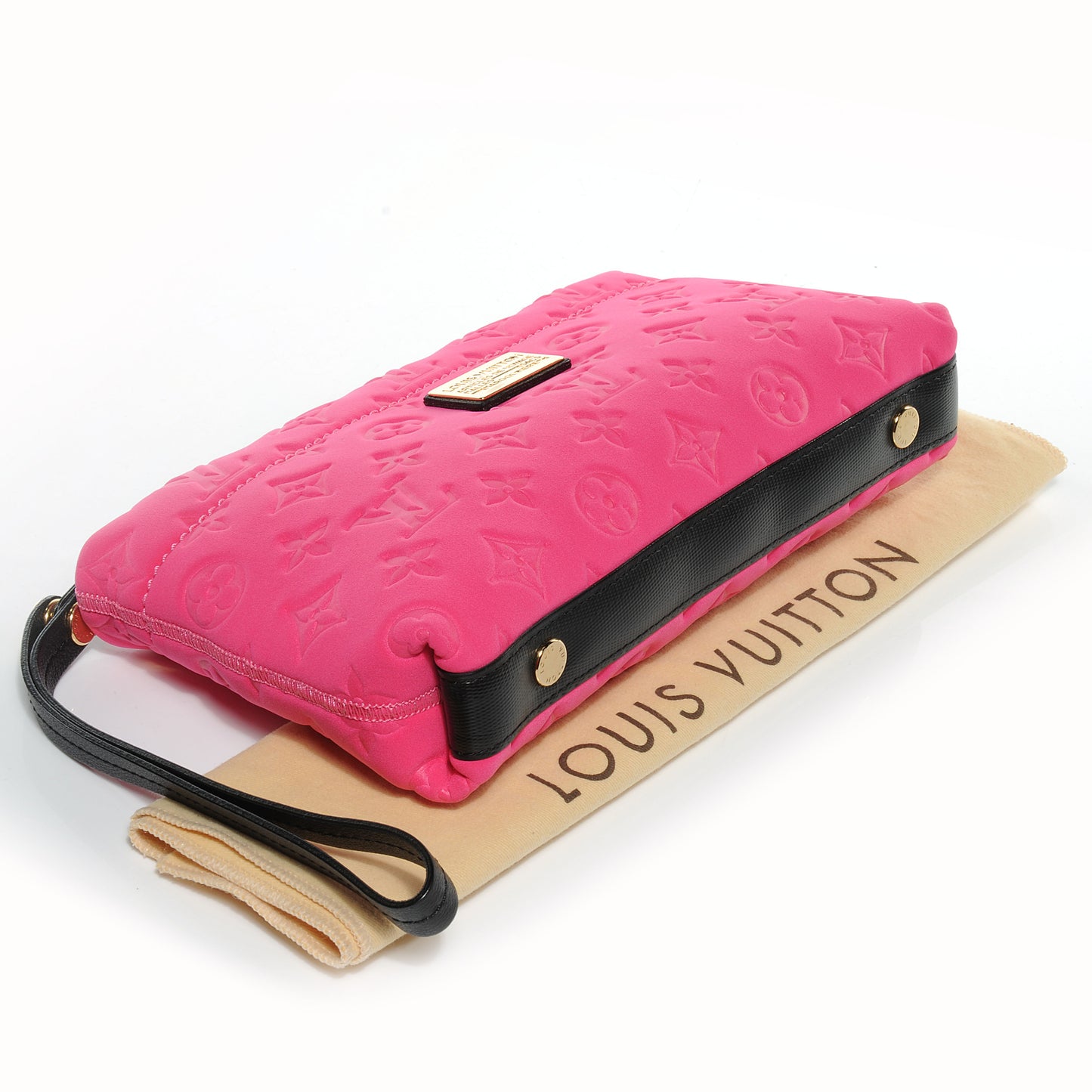 Monogram Scuba Clutch Pochette Fuchsia