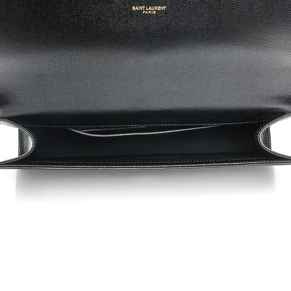 Saint Laurent Grain De Poudre Monogram Cassandre Clutch Black 5 of 6