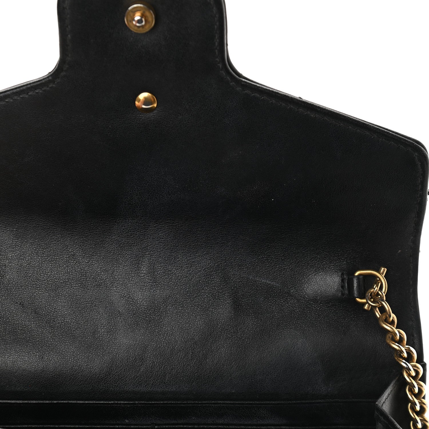 Gucci Calfskin Matelasse GG Marmont Chain Wallet Black 11 of 11
