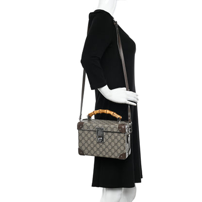 Gucci GG Supreme Monogram Globe-Trotter Beauty Case Brown 2 of 11