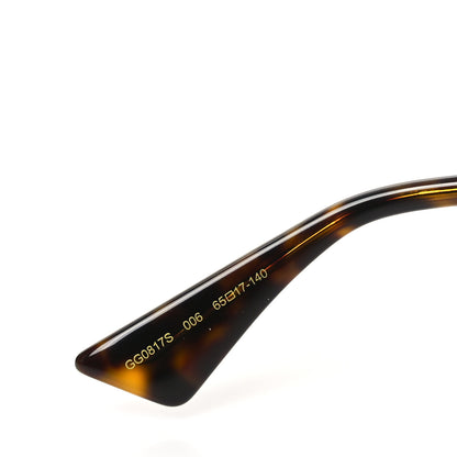 Gucci Metal Square Frame Sunglasses GG0817S Gold Grey 5 of 7