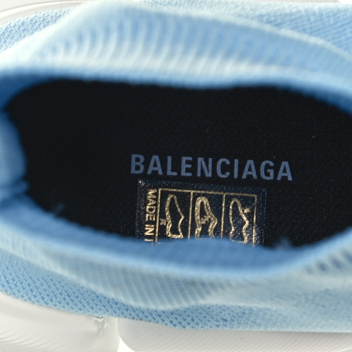 Technical 3D Recycled Knit Bi-Color Speed 2.0 Transparent Sole Sneakers 36 Blue White Transparent Blue