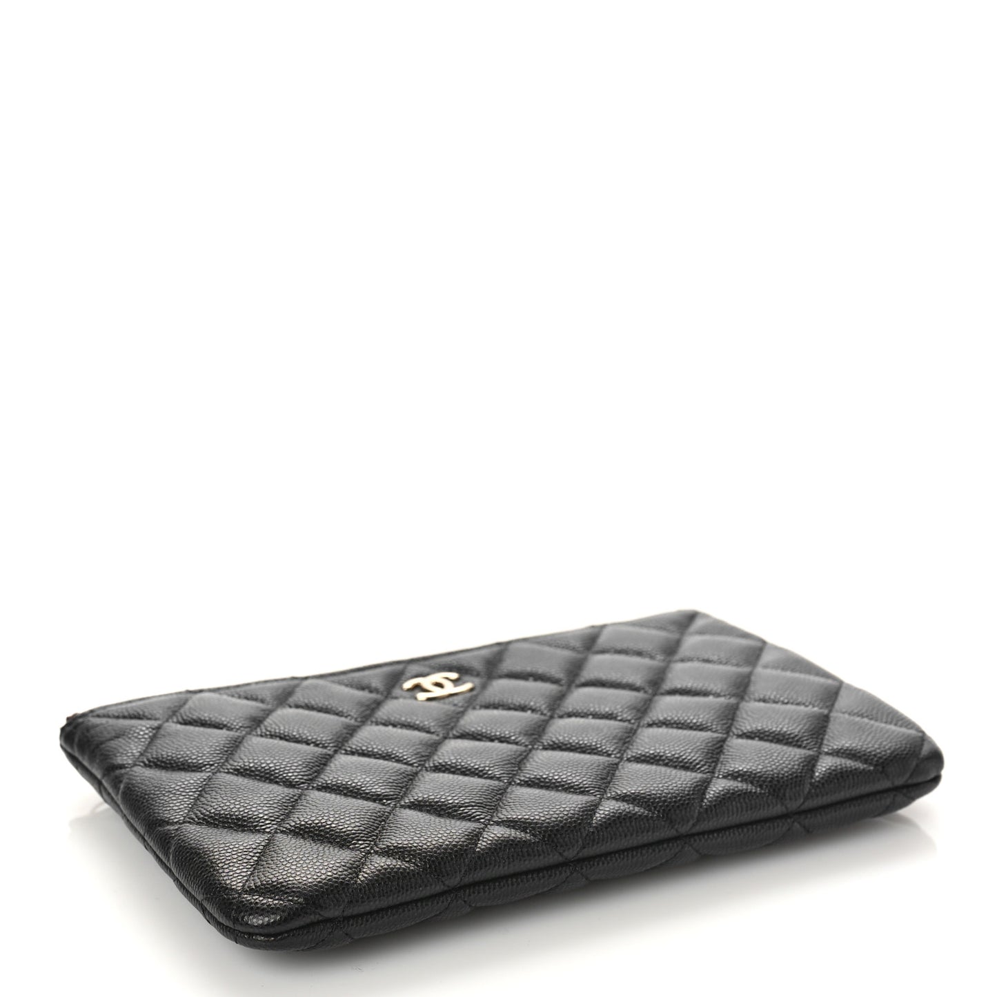 Caviar Quilted Cosmetic Case Black