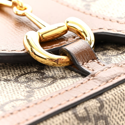 Gucci GG Supreme Monogram Mini Horsebit 1955 Crossbody Bag Beige Brown Sugar 11 of 14