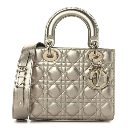 Christian Dior Metallic Lambskin Cannage Small My ABCDior Lady Dior Gold 1 of 8