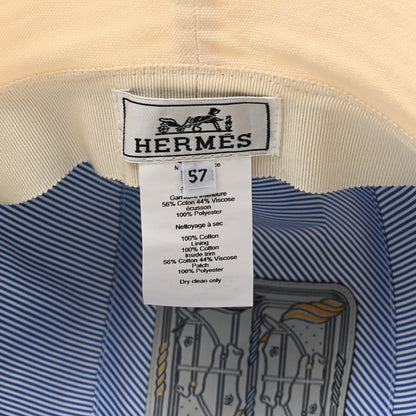 Hermes Cotton Bucket Hat 57 White 8 of 8