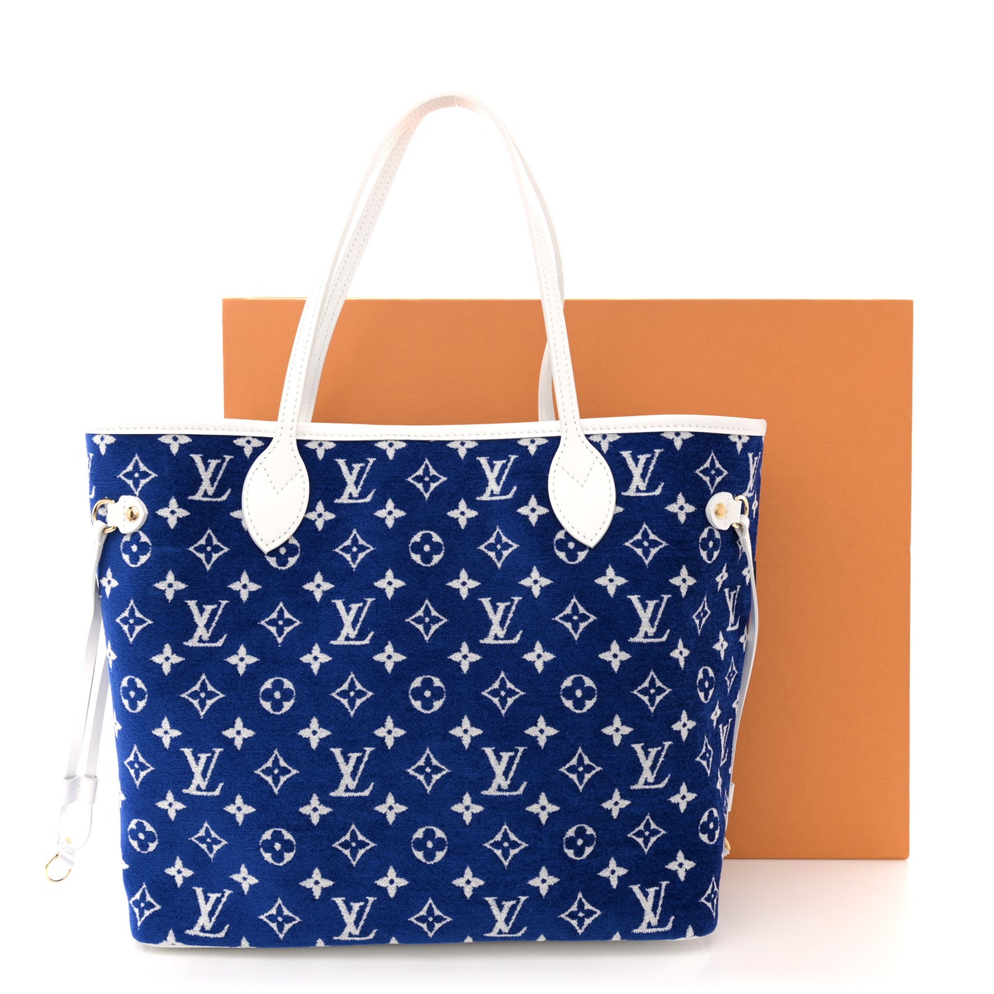 Jacquard Velvet Monogram LV Match Neverfull MM Bleu