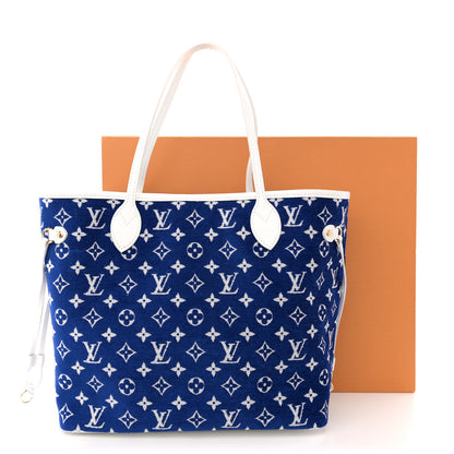 Louis Vuitton Jacquard Velvet Monogram LV Match Neverfull MM Bleu 14 of 14