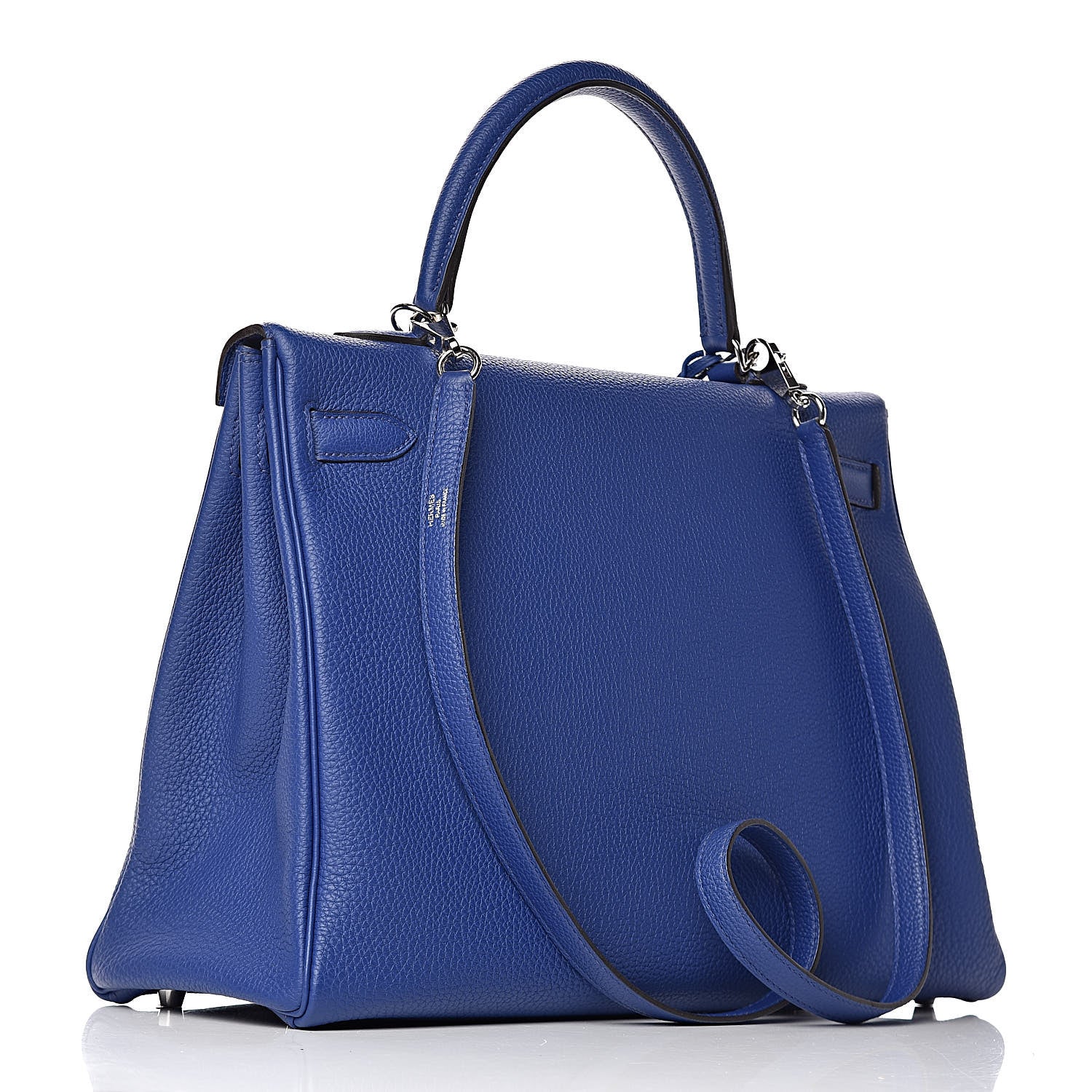 Hermes Togo Kelly Retourne 35 Bleu Electrique 3 of 42