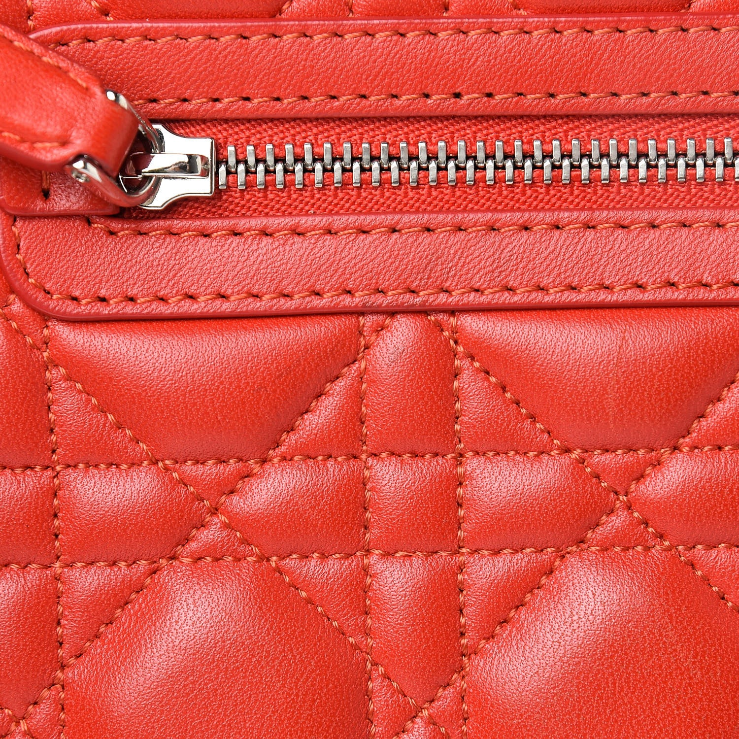 Christian Dior Lambskin Cannage Large Miss Dior Flap Vermillion 19 of 20