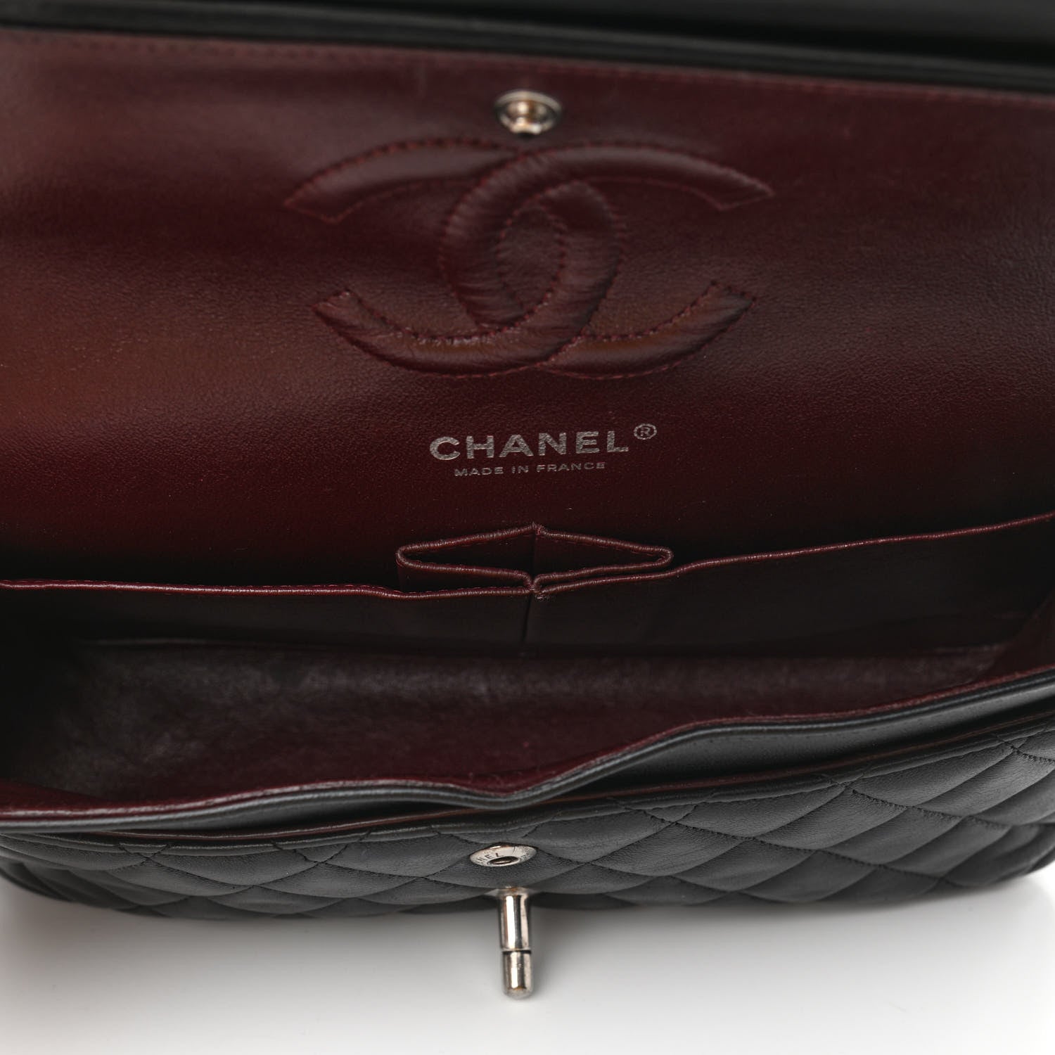 Chanel Lambskin Quilted Medium Double Flap Black 4 of 11