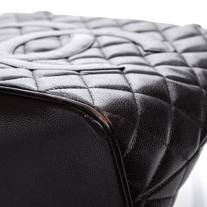 Chanel Caviar Quilted Medallion Tote Dark Brown 11 of 14
