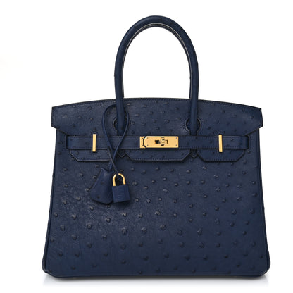 Hermes Ostrich Birkin 30 Bleu Iris 1 of 30