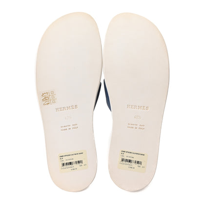Hermes Epsom Mens Izmir Sandals 42.5 Ocean 6 of 10