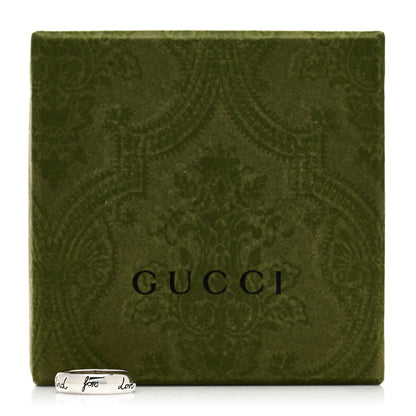 Gucci Sterling Silver Wide Blind for Love Band Ring 54 6.75 6 of 6