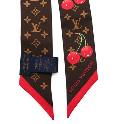 Louis Vuitton LV X TM Silk Monogram Cerises Bandeau Brown 2 of 3