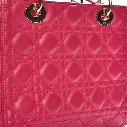 Christian Dior Lambskin Cannage Medium Lady Dior Pink 14 of 14