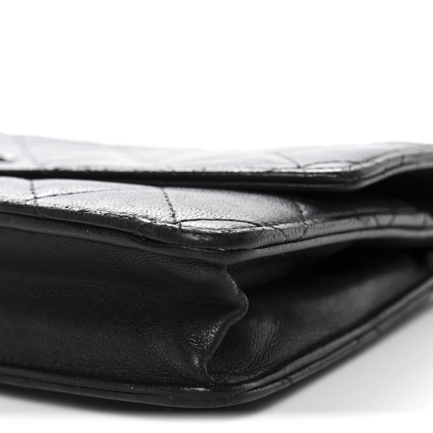 Chanel Lambskin Quilted Wallet On Chain WOC Black 10 of 14