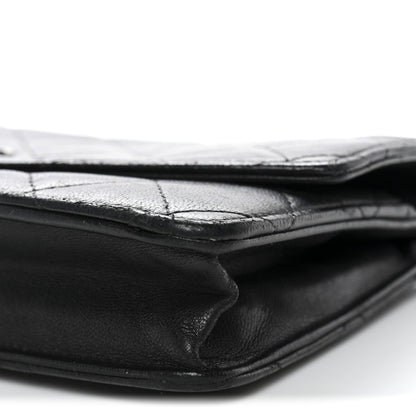 Chanel Lambskin Quilted Wallet On Chain WOC Black 10 of 14