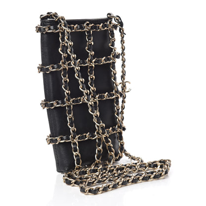 Chanel Lambskin Tech Me Out Clutch With Chain Black 3 of 12