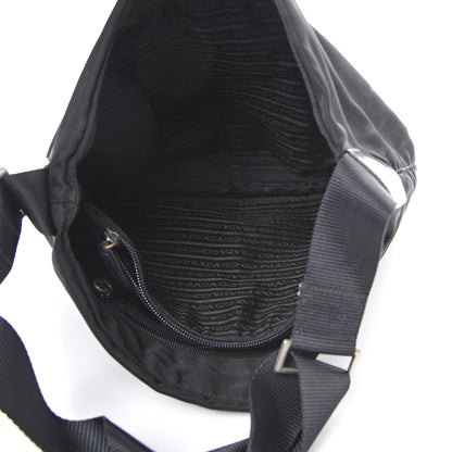 Prada Nylon Flat Messenger Bag Black 4 of 10