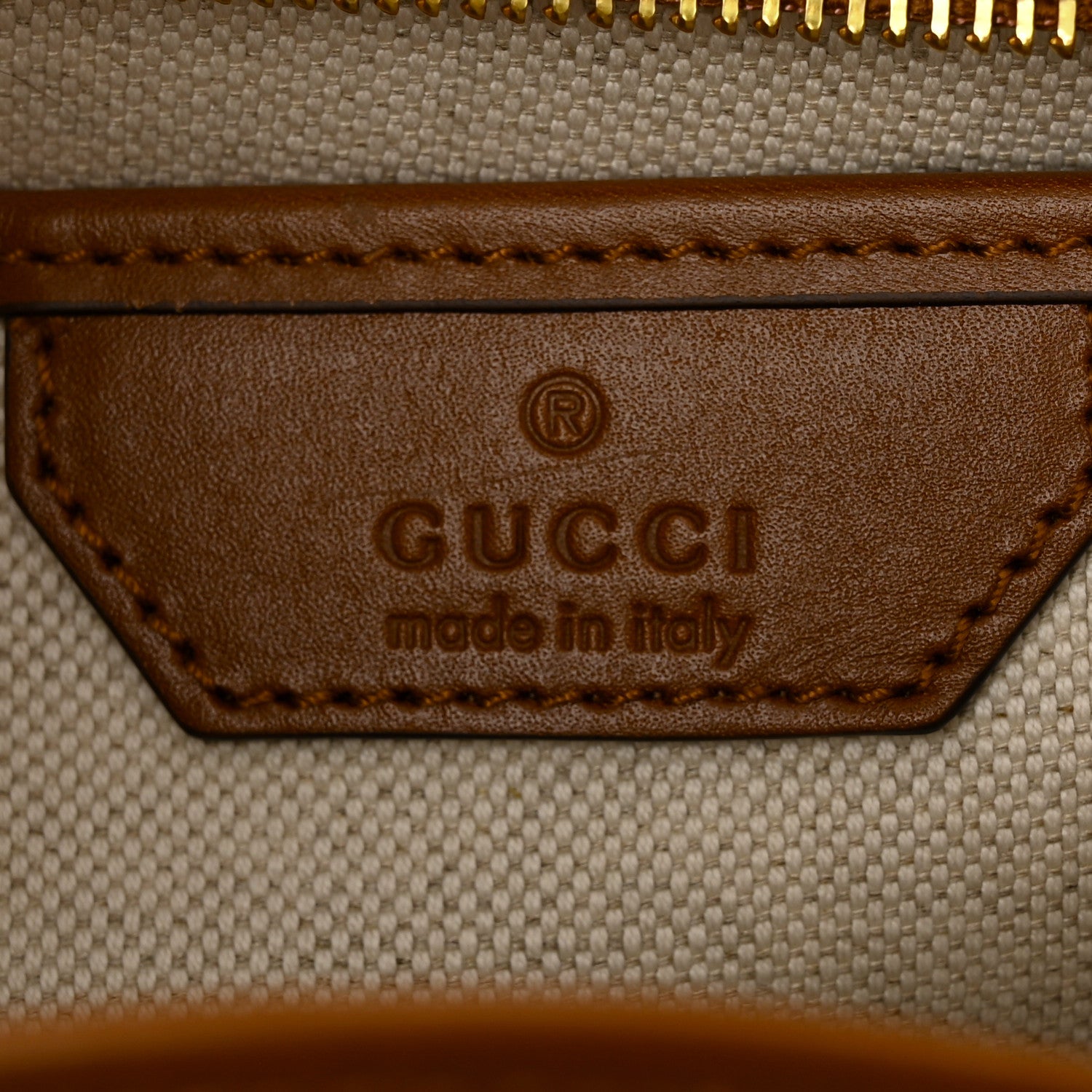 Gucci Calfskin Geometric Print Medium Bamboo 1947 Top Handle Bag Brown 6 of 10