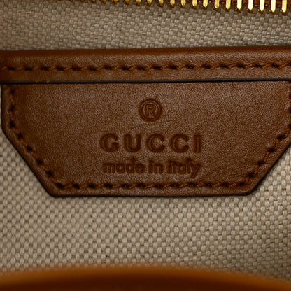 Gucci Calfskin Geometric Print Medium Bamboo 1947 Top Handle Bag Brown 6 of 10