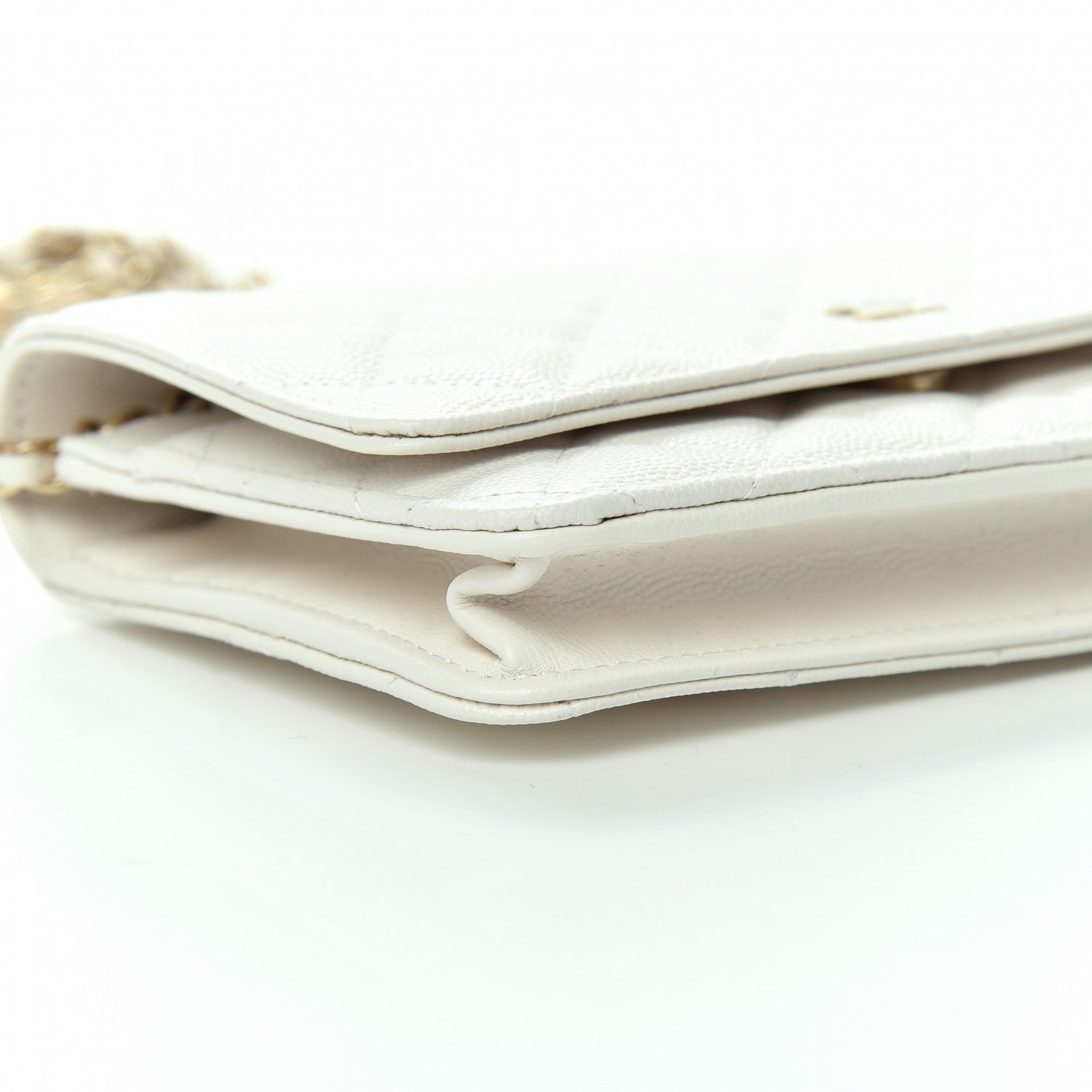 Chanel Caviar Quilted Wallet On Chain WOC White 6 of 11