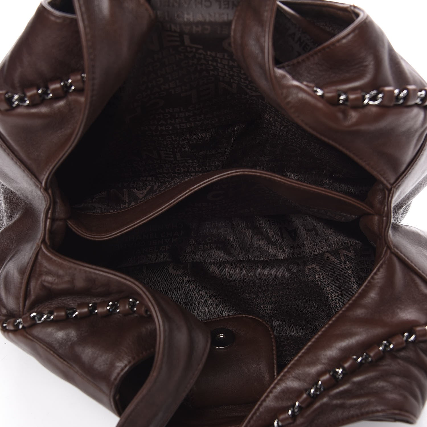 Chanel Calfskin Chain Hobo Brown 5 of 11