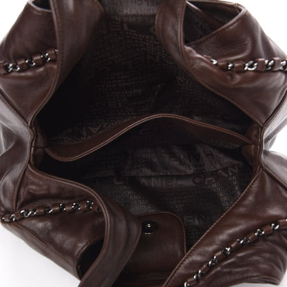 Chanel Calfskin Chain Hobo Brown 5 of 11