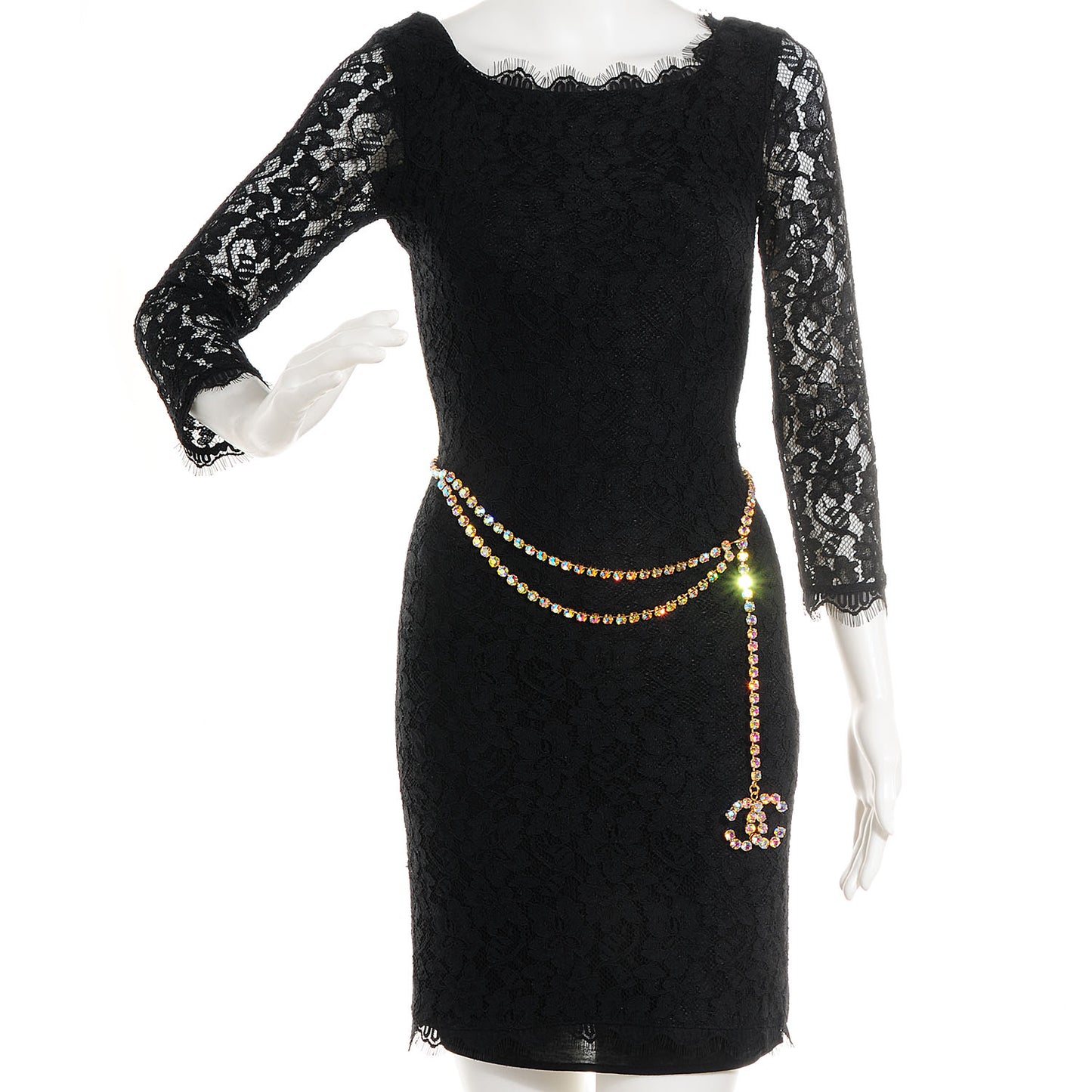 Rhinestone CC Belt Multicolor
