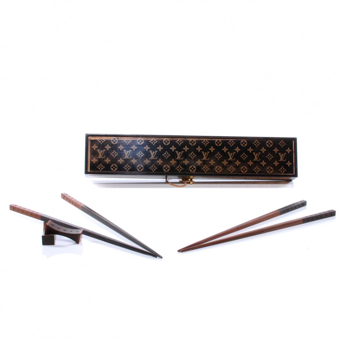 Rosewood Monogram Chopsticks VIP w Case