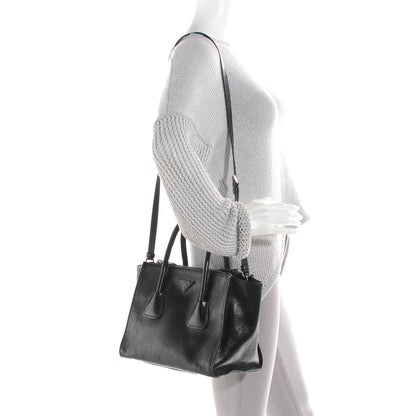 Prada Glace Calf Twin Pocket Tote Nero Black 2 of 8