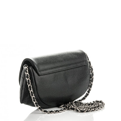 Chanel Caviar Half Moon Wallet On Chain WOC Black 3 of 8