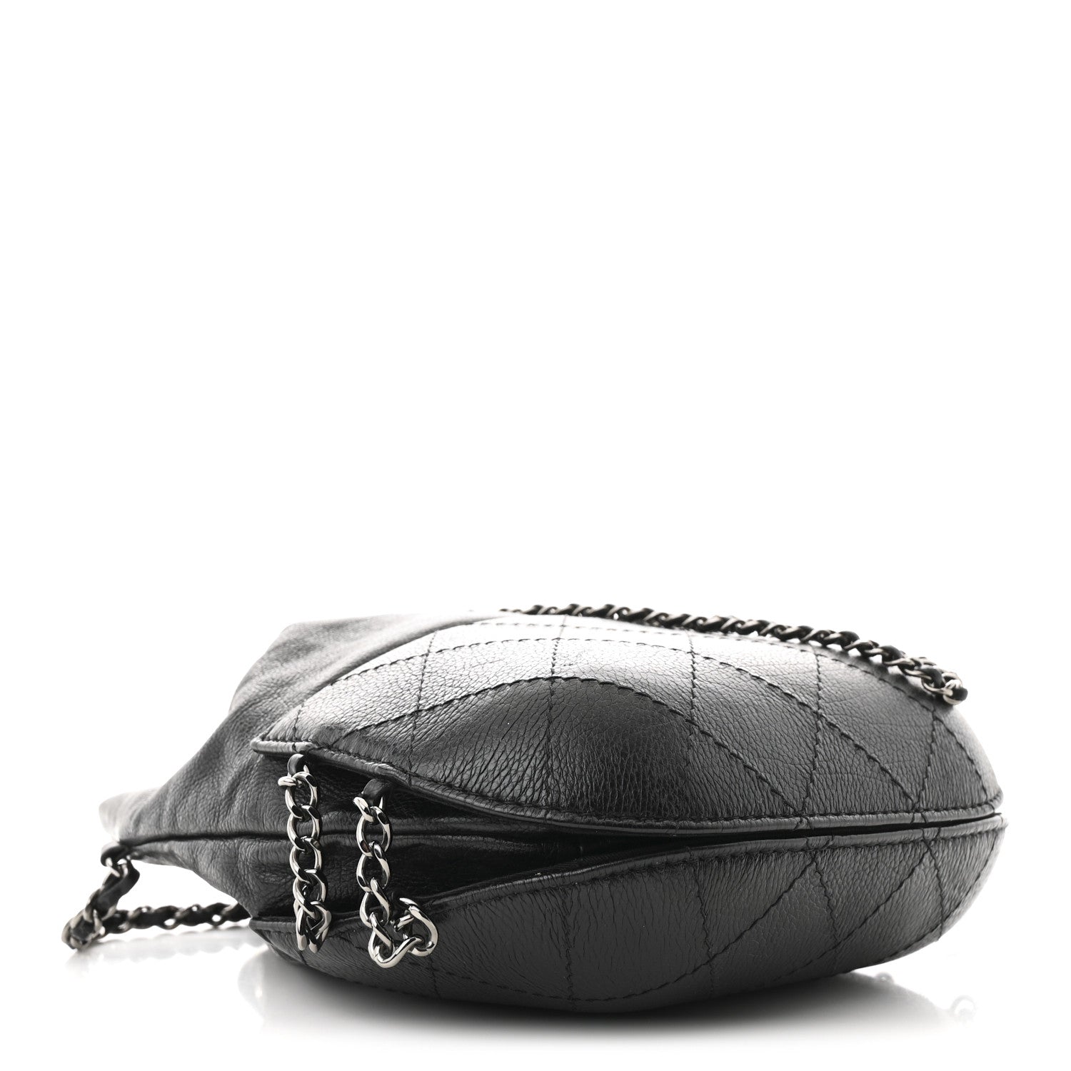 Chanel Calfskin Quilted Small Gabrielle Bucket Black 3 of 9