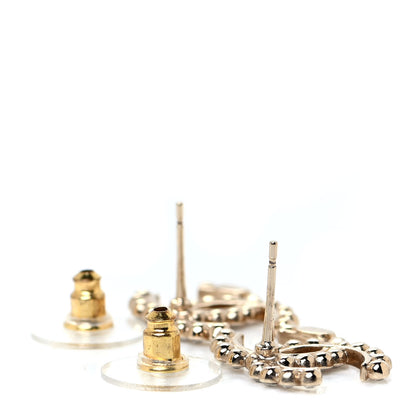 Chanel Crystal CC Earrings Gold 3 of 4