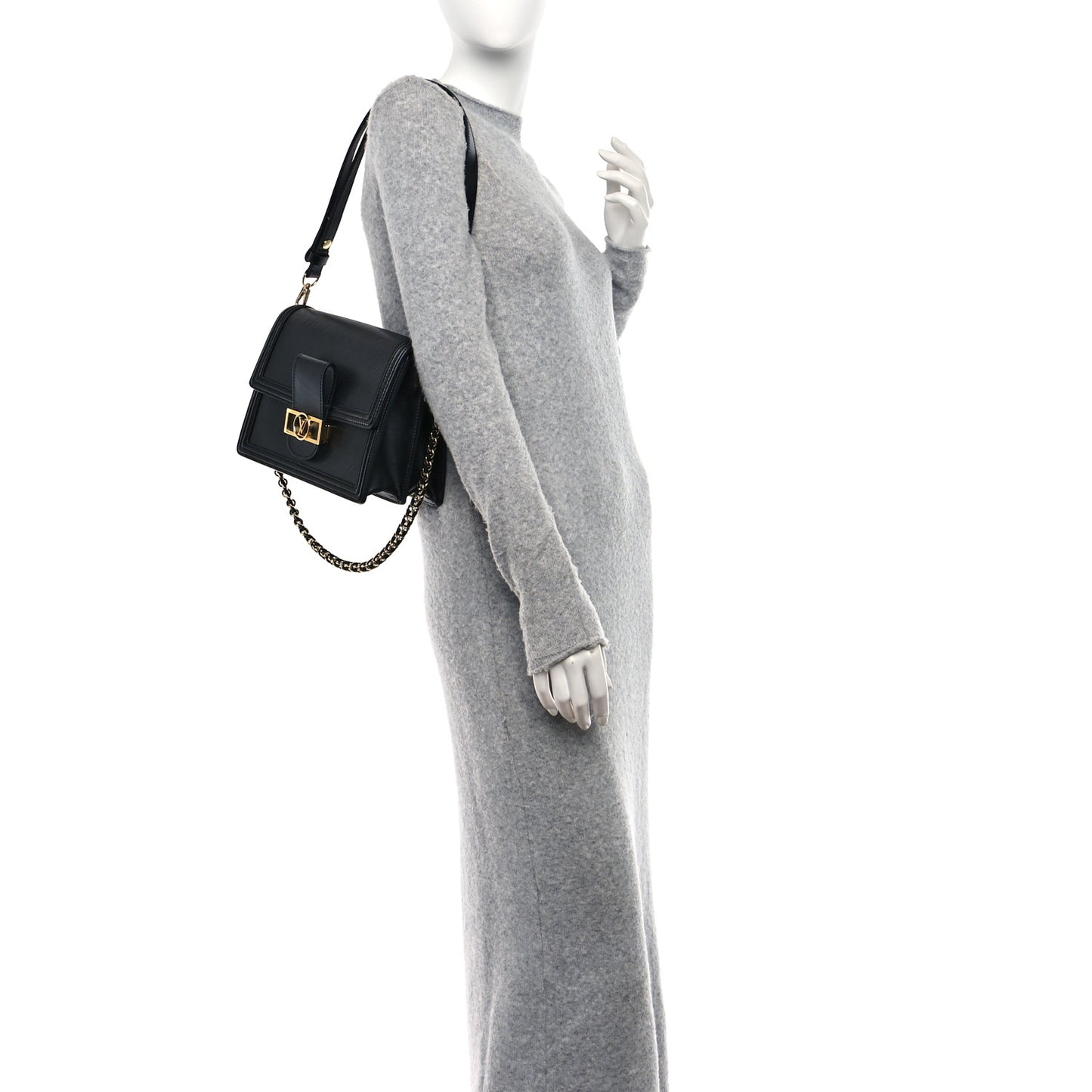 LOUIS VUITTON Epi Dauphine MM Black