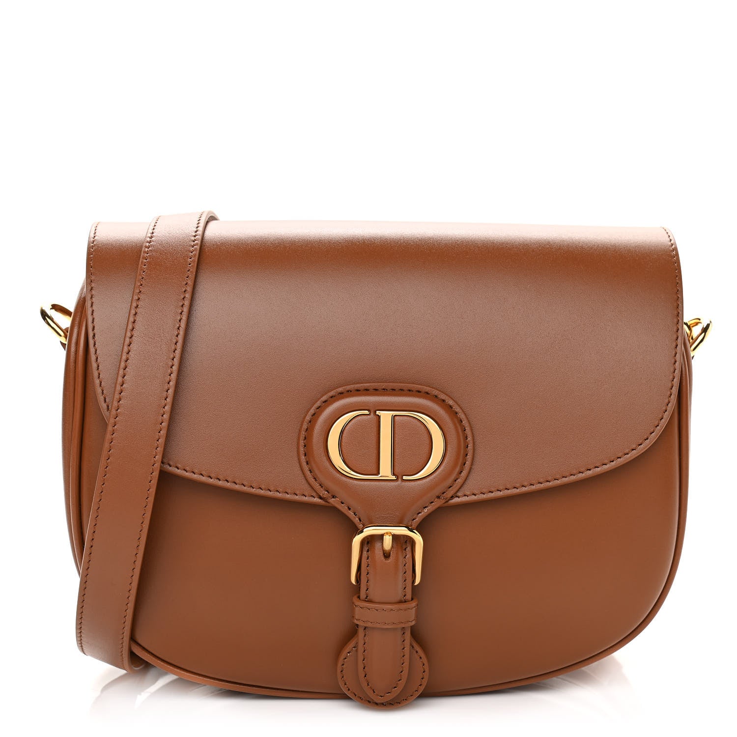 Christian Dior Box Calfskin Medium Bobby Flap Dark Tan 1 of 10