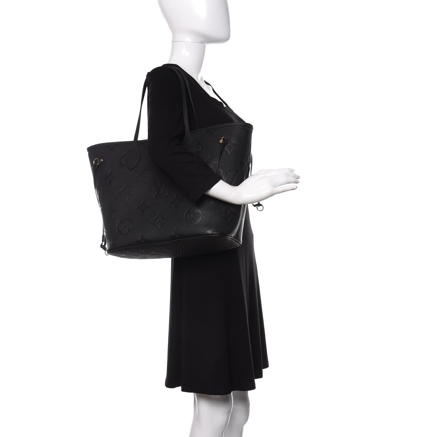 Louis Vuitton Empreinte Monogram Giant Neverfull MM Black 2 of 10