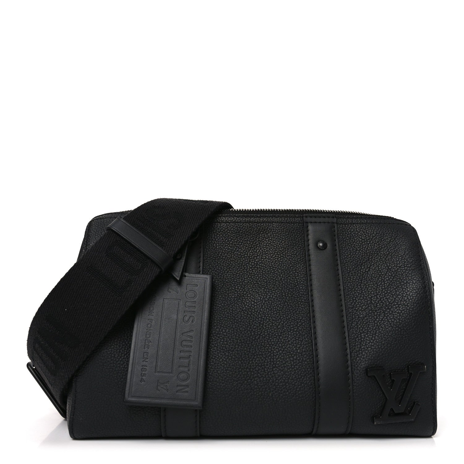 Louis Vuitton Grained Calfskin Aerogram City Keepall Black 1 of 9