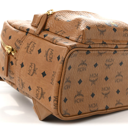 MCM Visetos Small Stark Rabbit Backpack Cognac 9 of 10