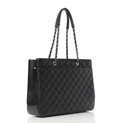 Chanel Caviar Quilted Large Shopping Tote Black 3 of 10